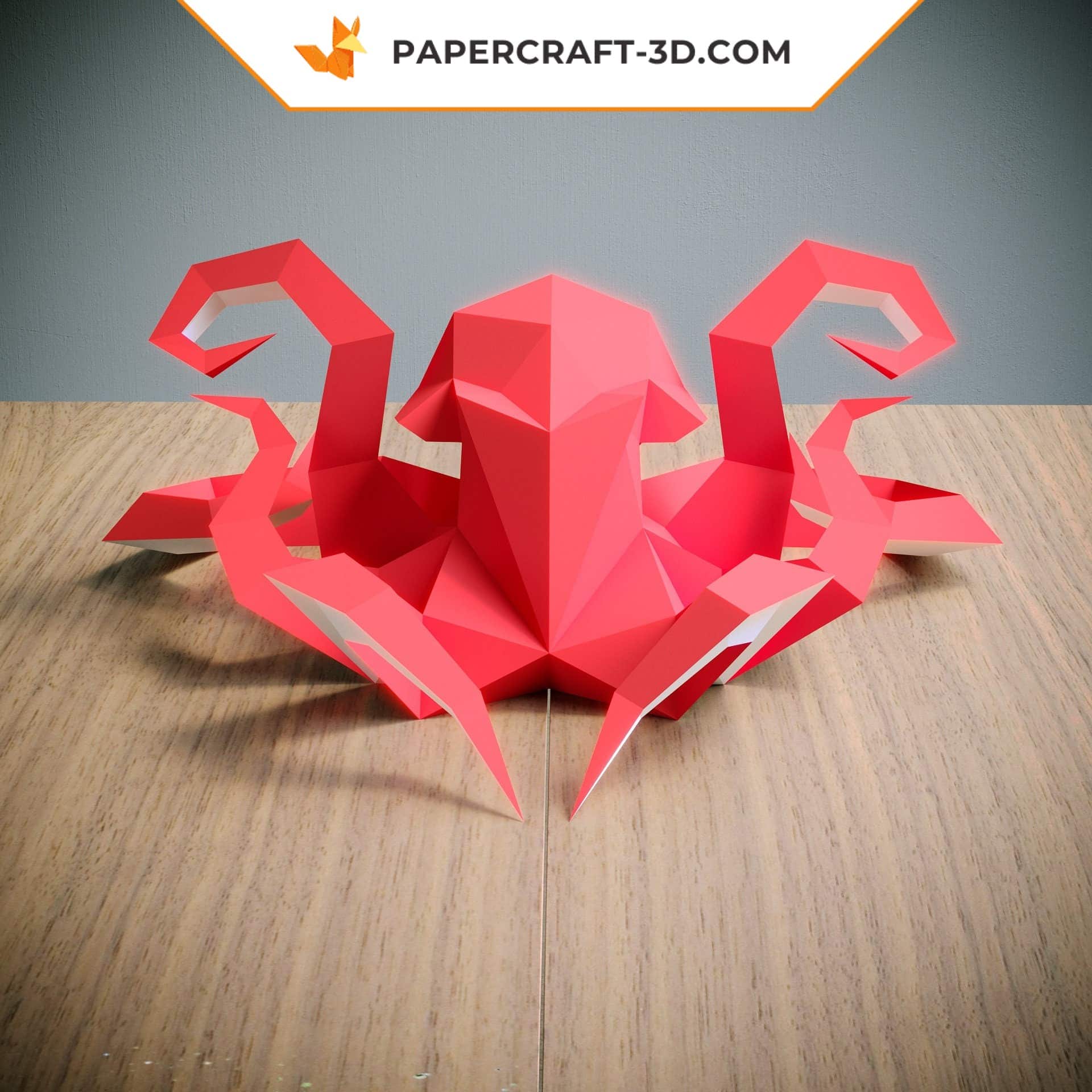 Papercraft poulpe en origami 3D