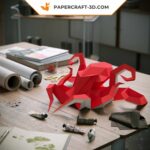 Papercraft polpo in origami 3D