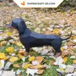 Kit Papercraft Teckel : origami papier 3D pour décoration intérieure, art et cadeaux, weergave 6