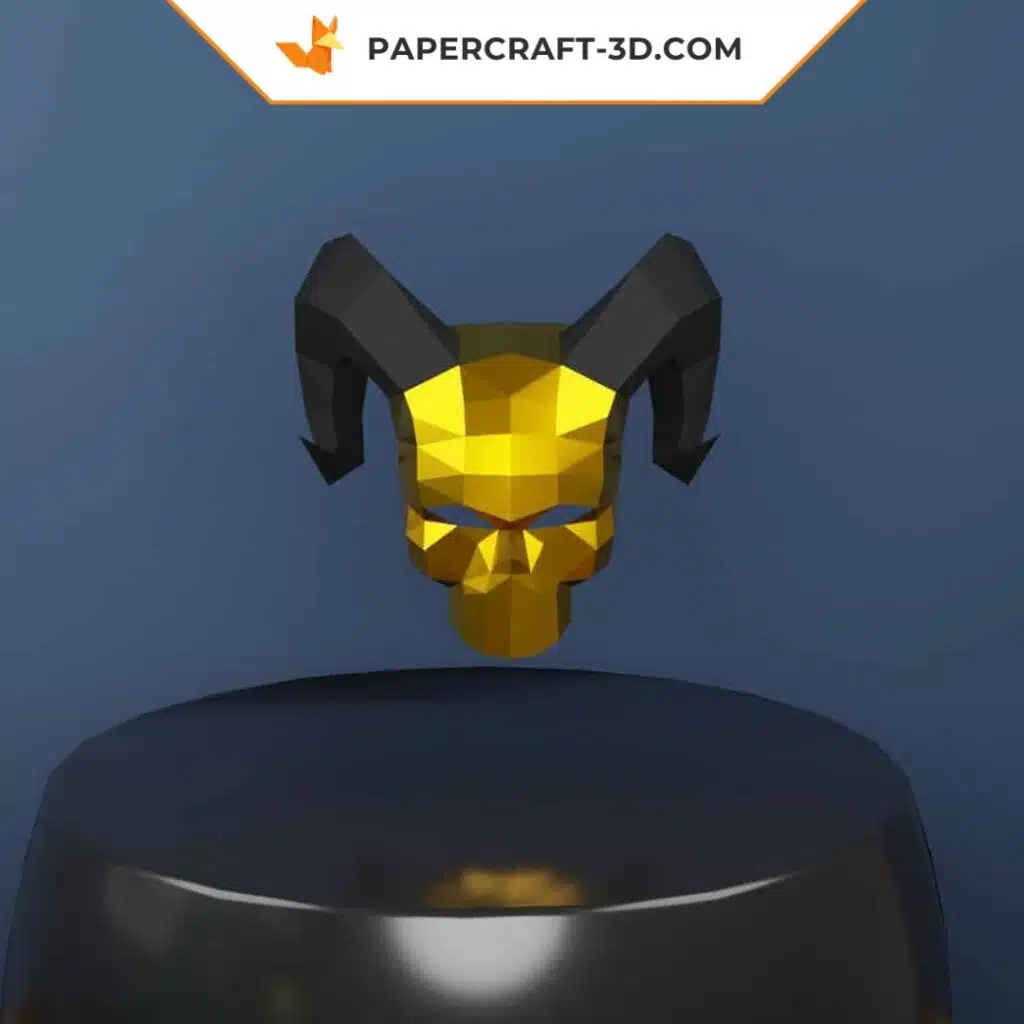 Papercraft maschera Andariel in origami 3D