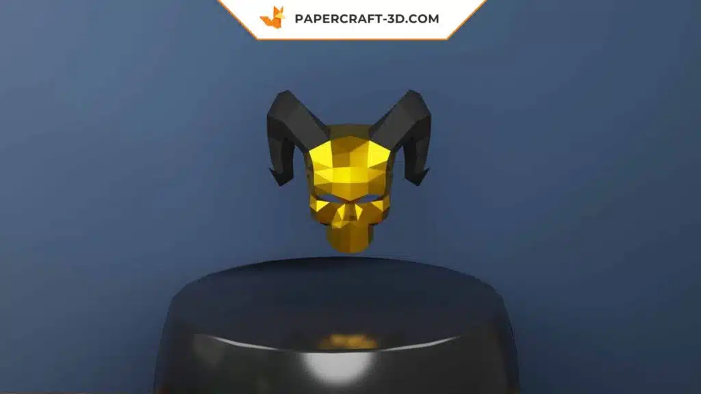 Masque Andariel&rsquo;s Visage en papercraft 3D, décoration murale Diablo pour la maison
