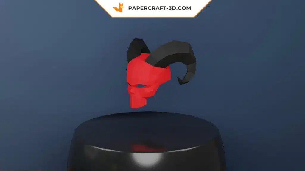 Masque Andariel&rsquo;s Visage en papercraft 3D, décoration murale Diablo pour la maison, weergave 3