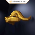 Papercraft Squid Game buffalo mask in 3D origami