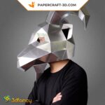 Papercraft maschera di capra in origami 3D