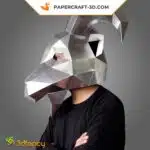Masque de chèvre en papercraft 3D, modèle PDF et SVG pour Cricut et Cameo4, weergave 4