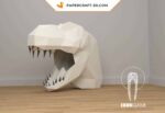 Papercraft de masque T-Rex en origami