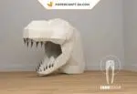 Papercraft maschera T‑Rex in origami, vista 7