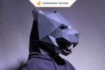 Papercraft Black Panther mask in origami