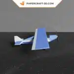 Modèle de papercraft d&rsquo;avion à train classique 3D en formats SVG, DXF, PDF, weergave 2