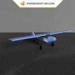 Modèle de papercraft d&rsquo;avion à train classique 3D en formats SVG, DXF, PDF