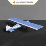 Modèle de papercraft d&rsquo;avion à train classique 3D en formats SVG, DXF, PDF, weergave 3