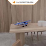 Papercraft d'avion à train classique en origami 3D