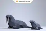 Modèle de Sceau en Papercraft - Artisanat Origami Papier 3D, weergave 3