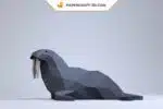 Modèle de Sceau en Papercraft - Artisanat Origami Papier 3D, weergave 4