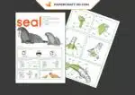 Modèle de Sceau en Papercraft - Artisanat Origami Papier 3D, weergave 6