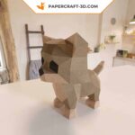 Papercraft of kitten in origami
