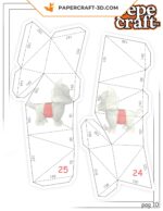 Papercraft of kitten in origami