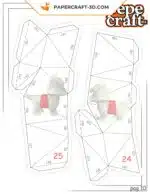 Modèle Papercraft de chaton en origami papier 3D, weergave 9