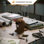 Papercraft di marmotta in origami 3D