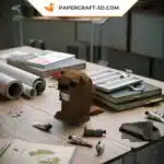 Papercraft de marmota em origami 3D