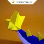 Modèle PDF de dragon en papercraft origami 3D, weergave 7