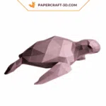 Papercraft of sea turtle in 3D origami