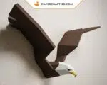 Papercraft aigle 3D en origami papier, weergave 2