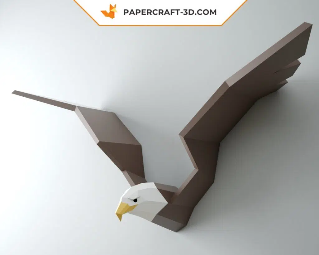 Papercraft aigle 3D en origami papier