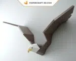 Papercraft eagle wall in origami