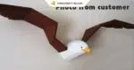 Papercraft aigle 3D en origami papier, weergave 8