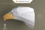 Papercraft testa d’aquila murale in origami 3D