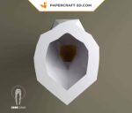 Papercraft cabeza de águila mural origami 3D