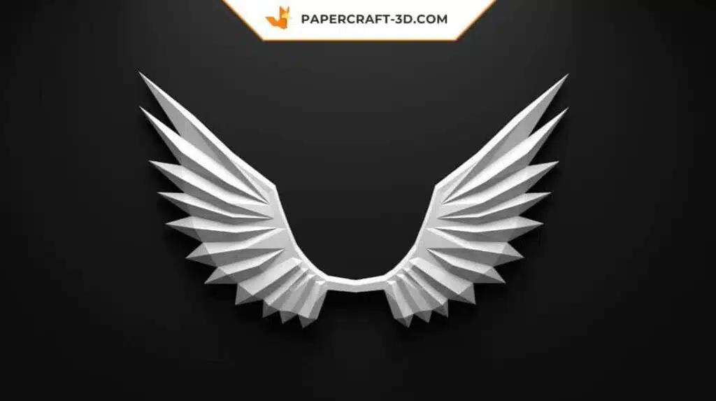 Papercraft alas de ángel en origami 3D