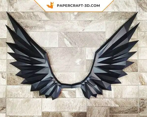 Papercraft alas de ángel en origami 3D
