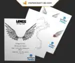 Papercraft alas de ángel en origami 3D