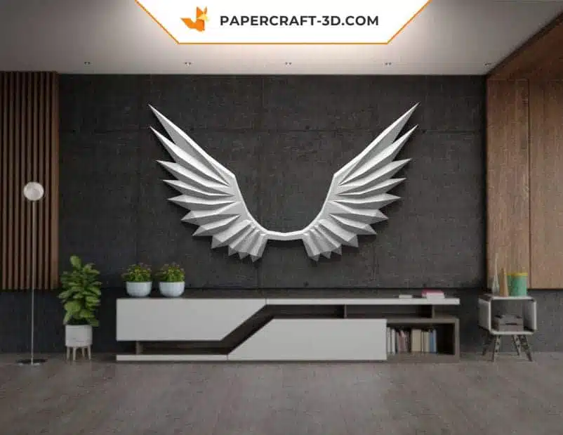 Papercraft alas de ángel en origami 3D