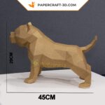Papercraft de American Bully em origami 3D