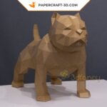 Papercraft de American Bully em origami 3D