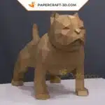 3D Origami American Bully Papercraft