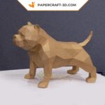 Papercraft de American Bully em origami 3D