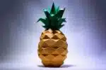 Papercraft de abacaxi em origami 3D
