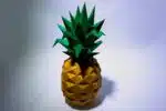 Papercraft de abacaxi em origami 3D