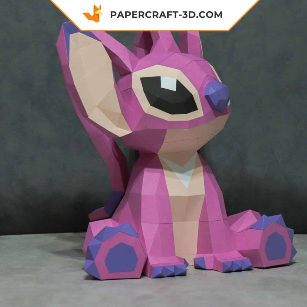 Papercraft of Angel Stitch in 3D origami