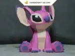 Papercraft Ange Stitch en origami papier 3D DIY pepakura à faible polygone, weergave 6