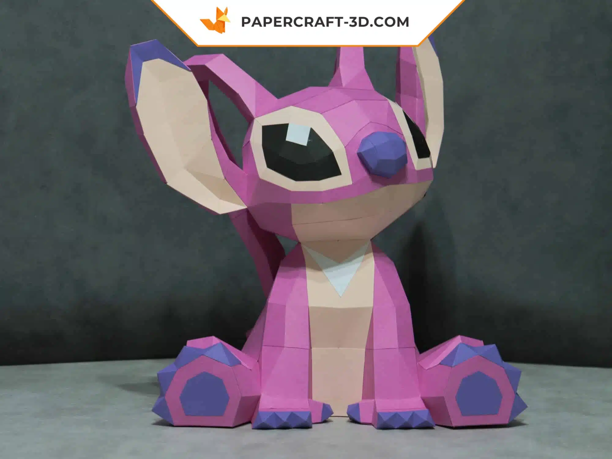 Papercraft Ange Stitch en origami papier 3D DIY pepakura à faible polygone, weergave 6