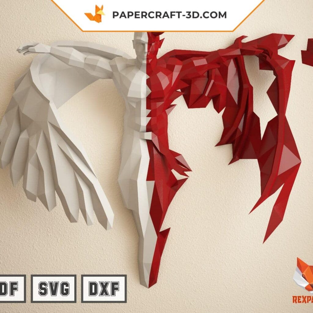 Papercraft della lettera W in origami 3D