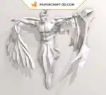 Papercraft Angel et Démon modèle 3D en papier origami, weergave 5
