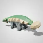 Papercraft Ankylosaurus mignon en papier 3D, modèle DIY à télécharger, weergave 2