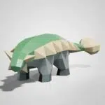 Papercraft Ankylosaurus mignon en papier 3D, modèle DIY à télécharger