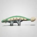 Papercraft Ankylosaurus mignon en papier 3D, modèle DIY à télécharger, weergave 3